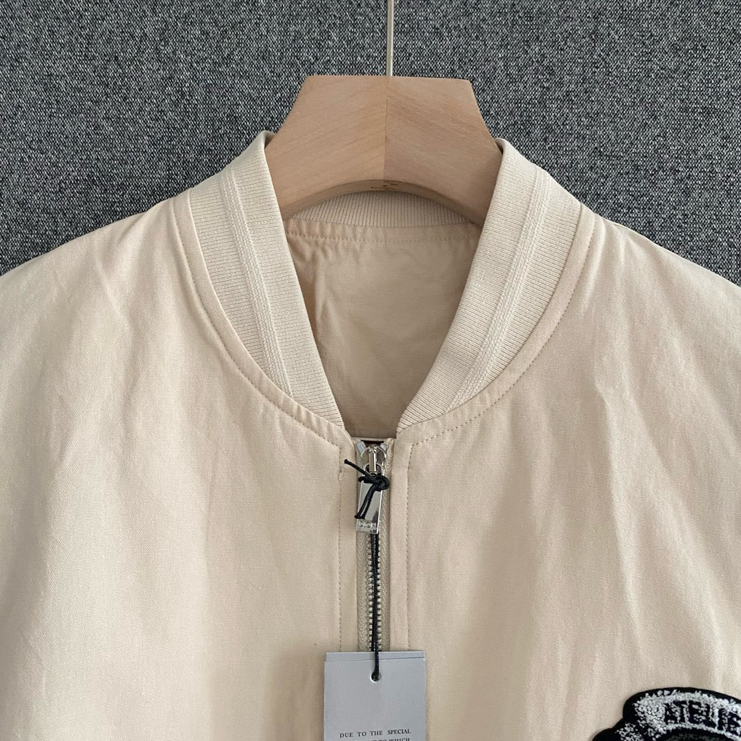 Cream and Saga green Jacket