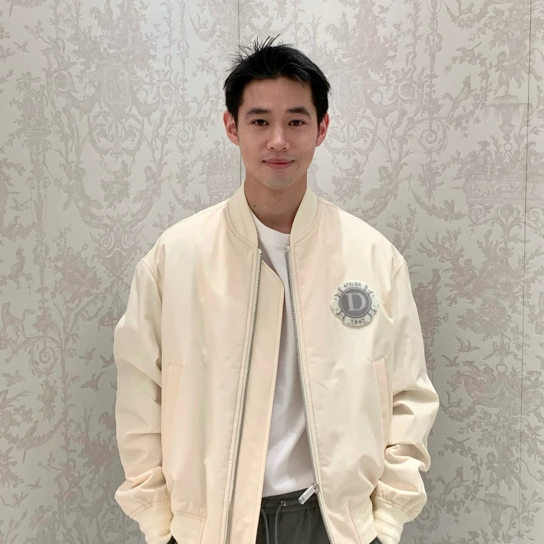Cream and Saga green Jacket