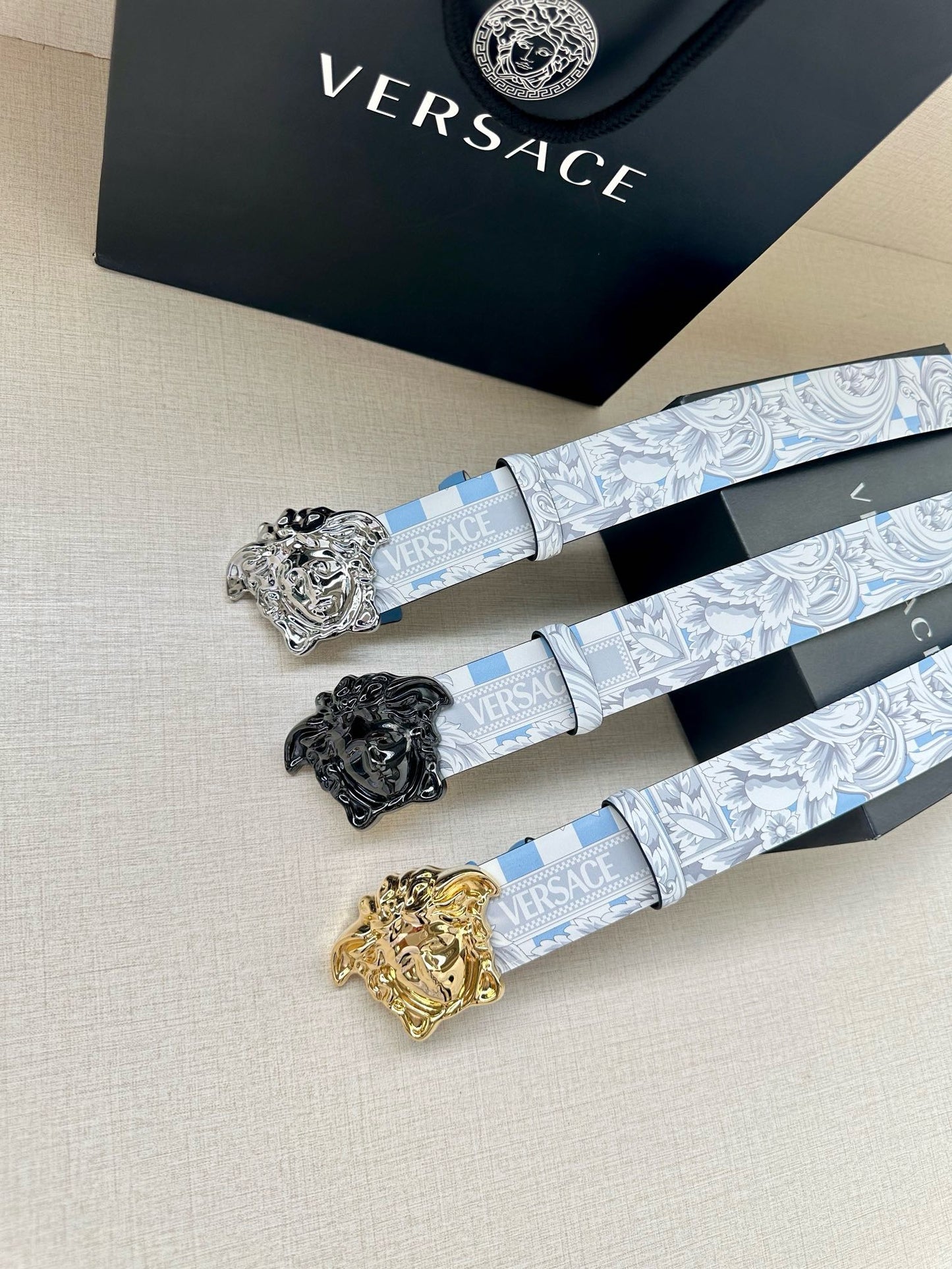 White blue and Black Belt