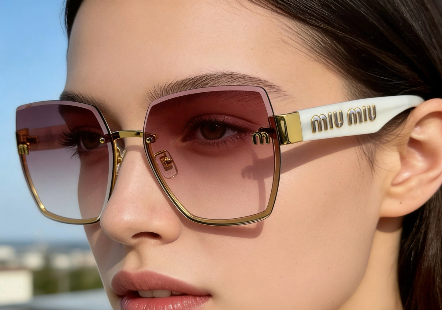 Mehrfarbige Sonnenbrille