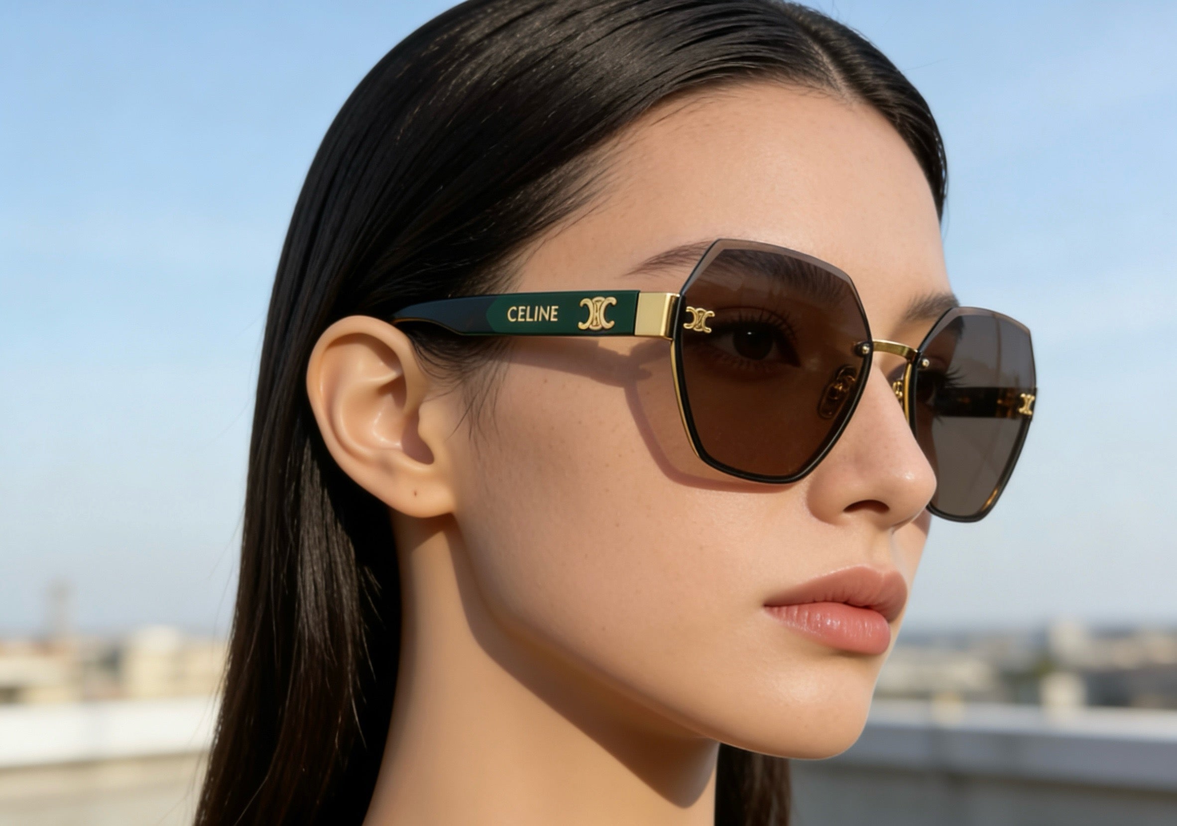 Mehrfarbige Sonnenbrille
