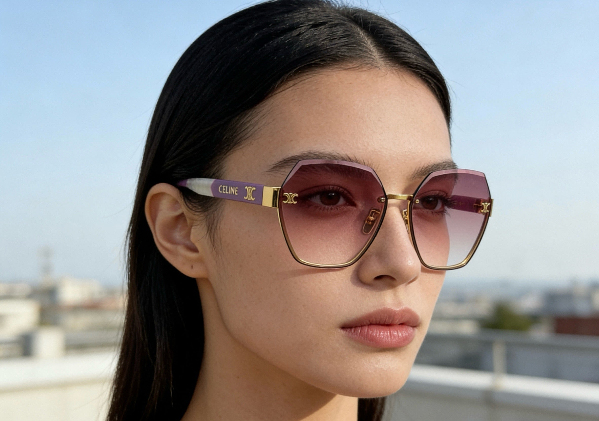 Mehrfarbige Sonnenbrille