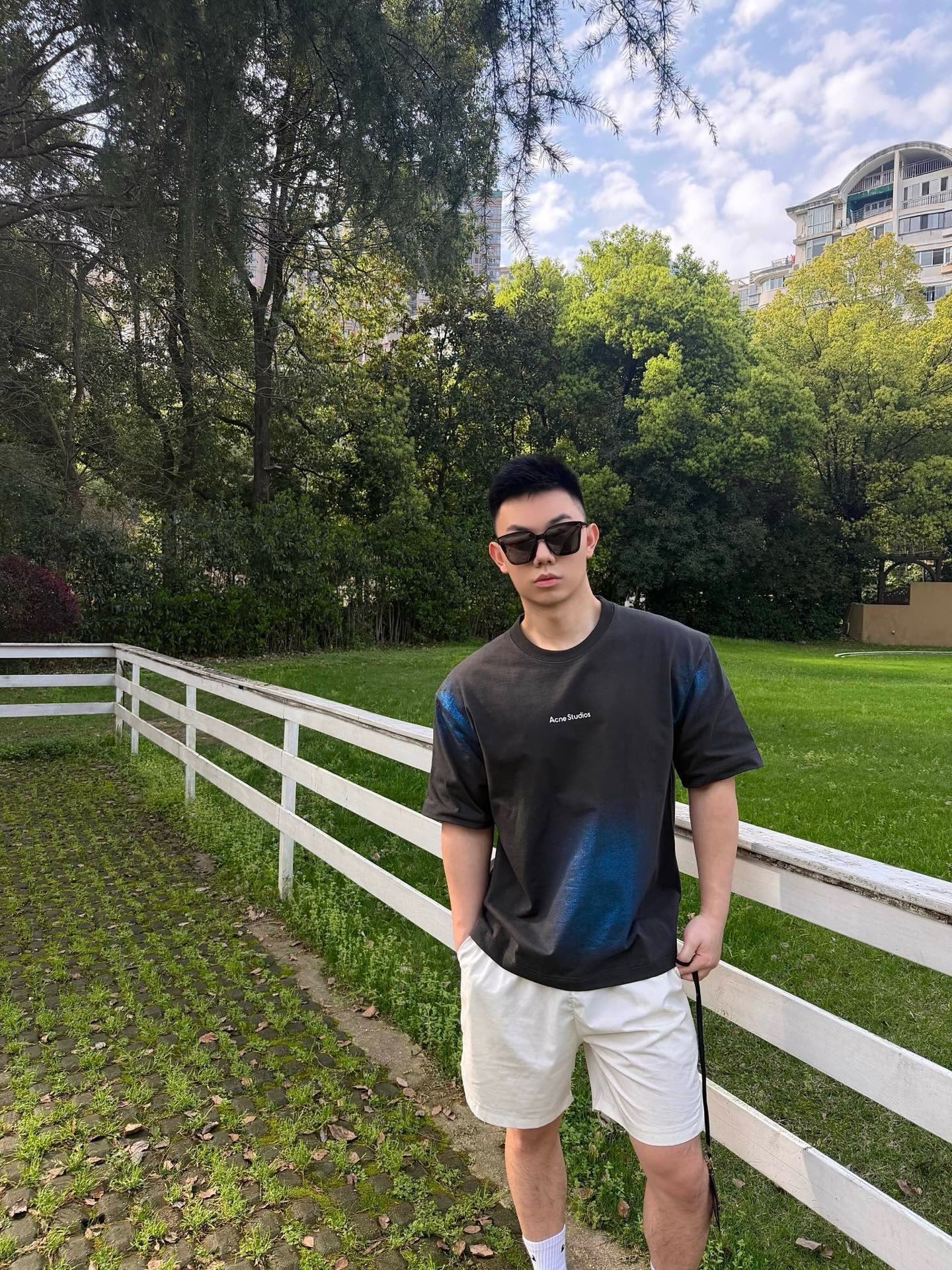 Blue black T-shirt