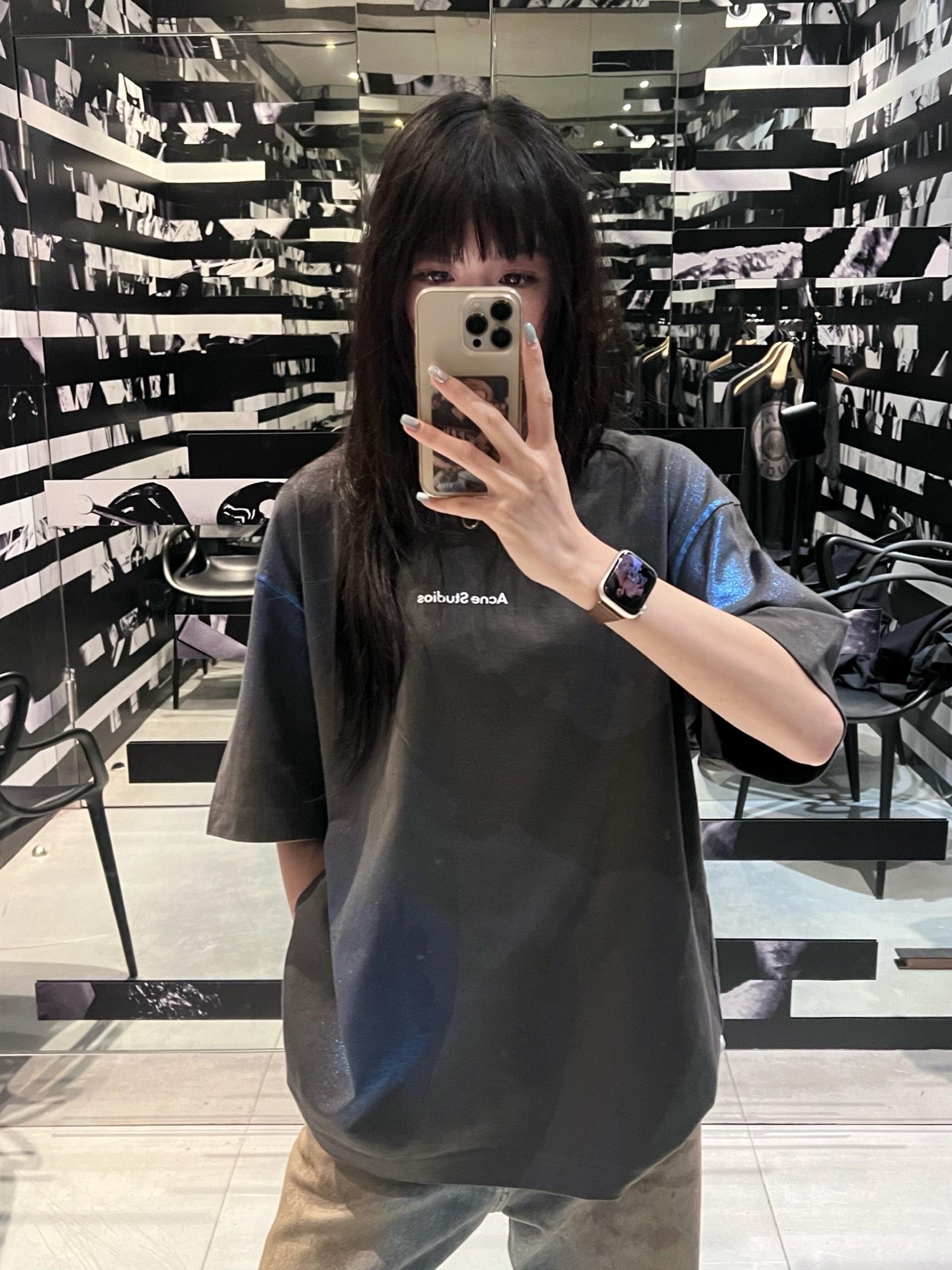 Blue black T-shirt
