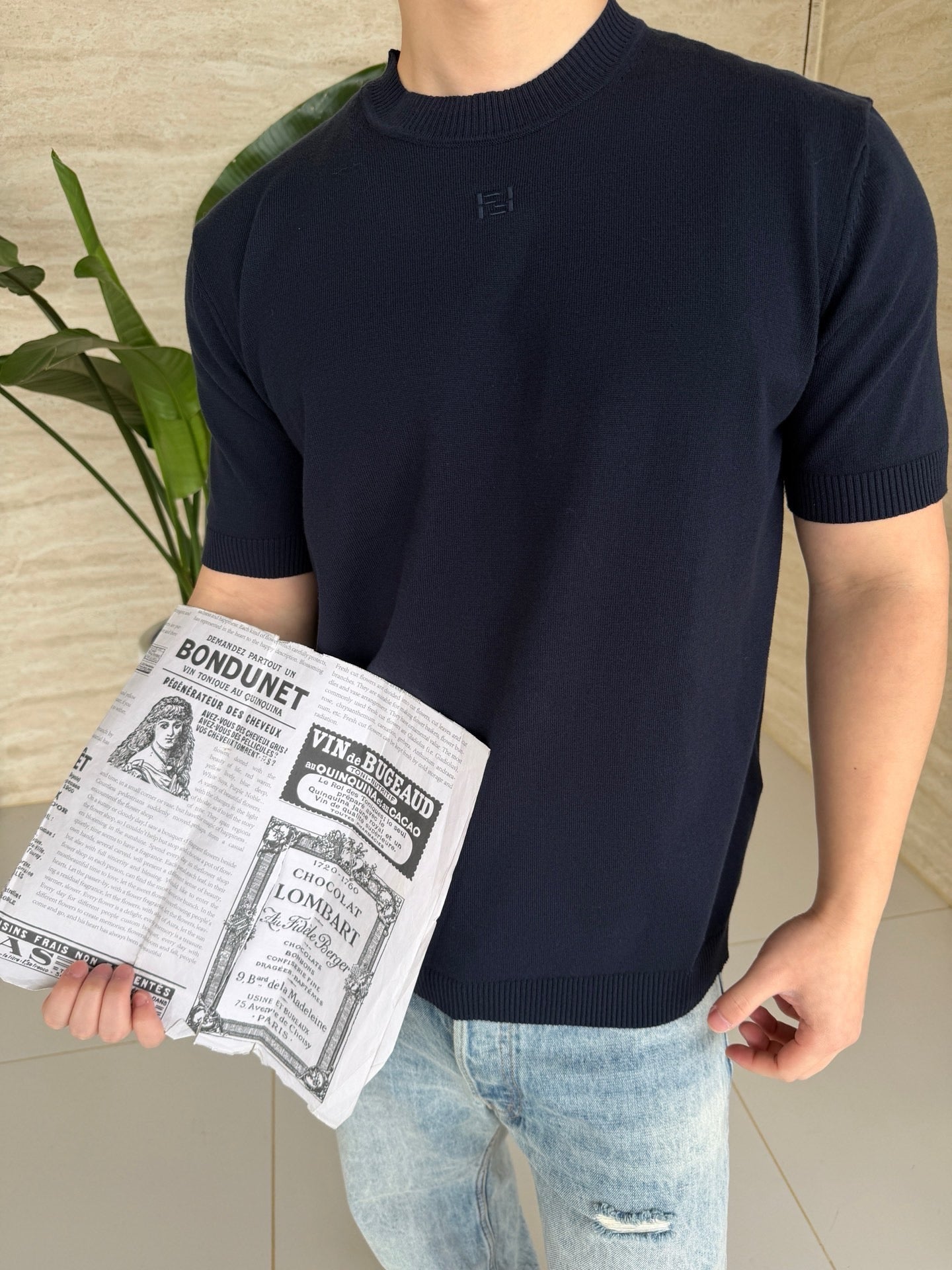 Blue and White T-shirt