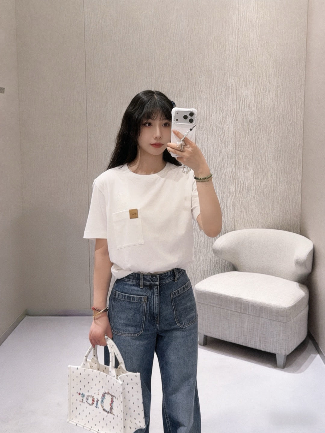 White and Brown T-shirt