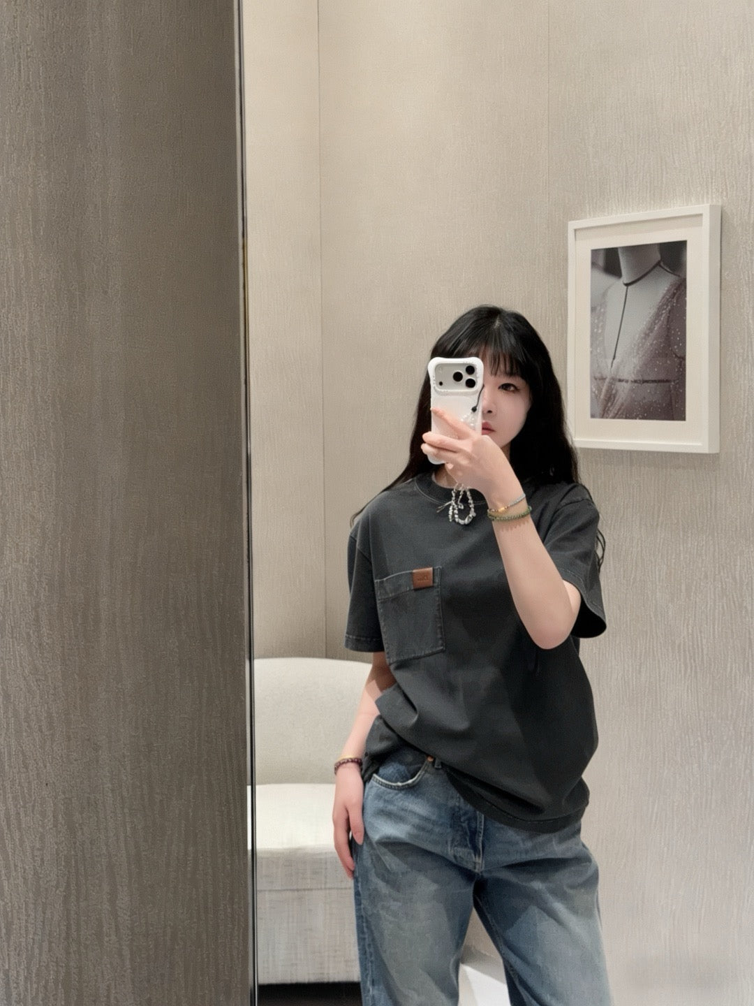 White and Brown T-shirt