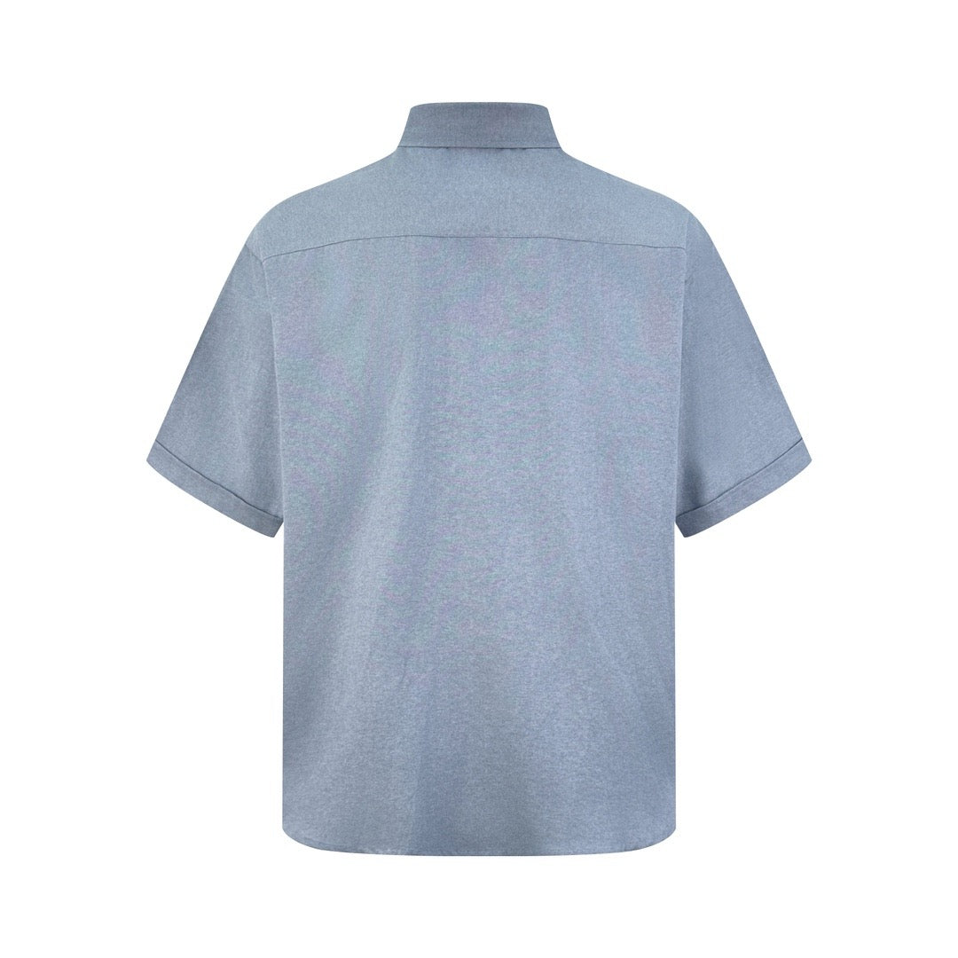Sky-blue and White T-Shirt - FashionHype.xyz