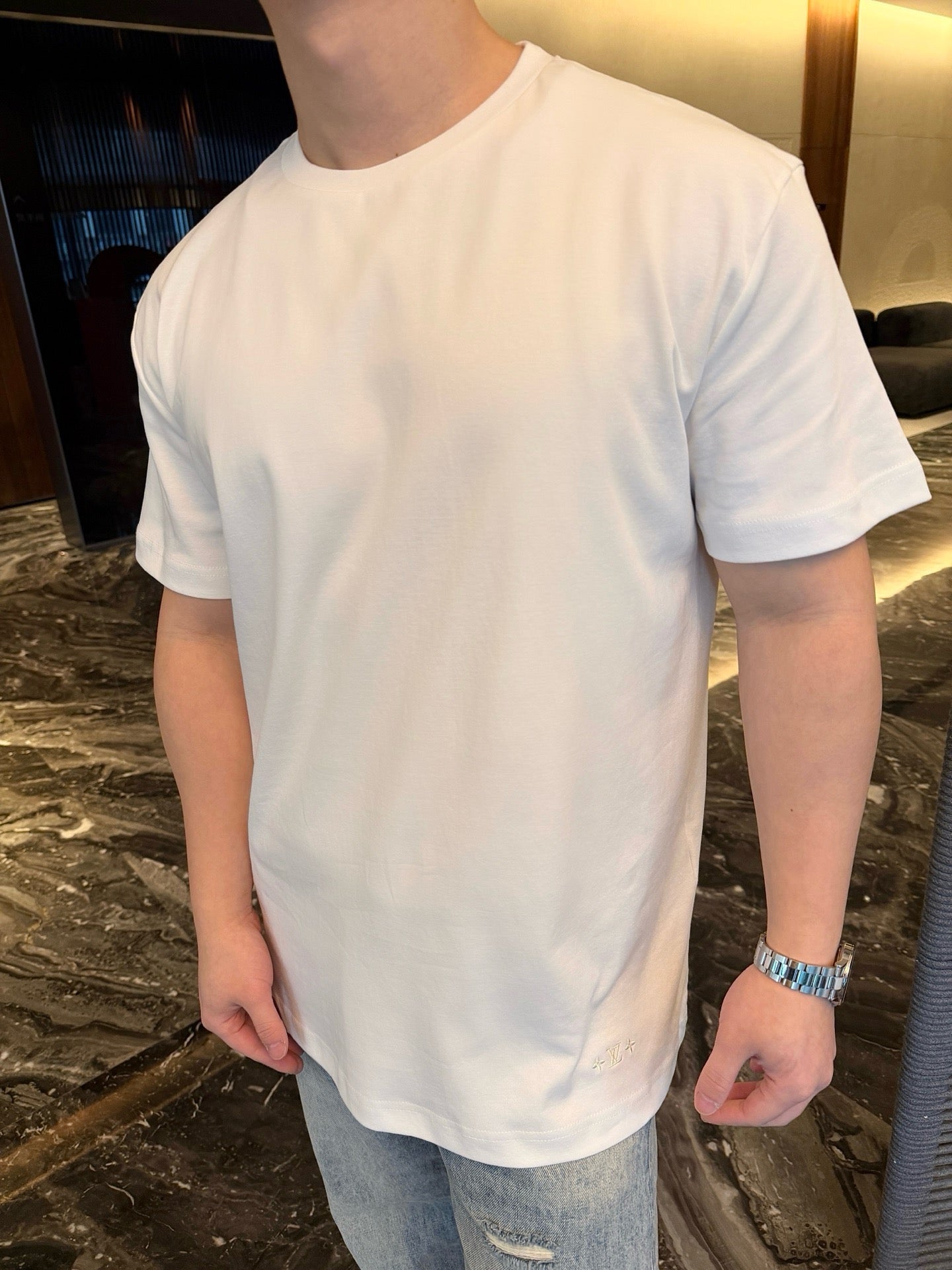 White and Black T-shirt