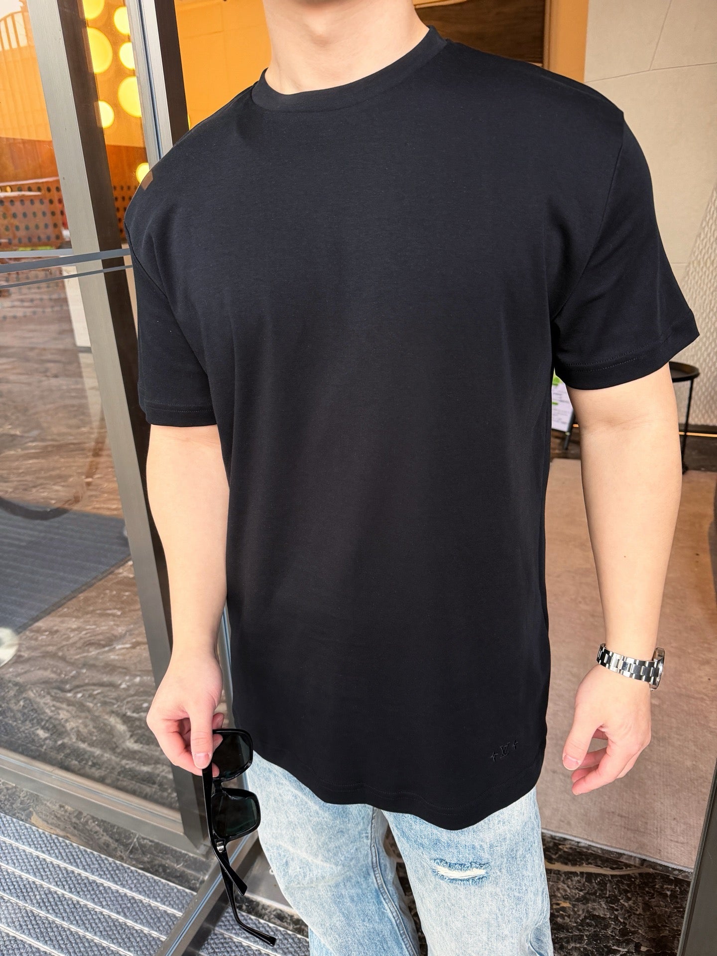 White and Black T-shirt