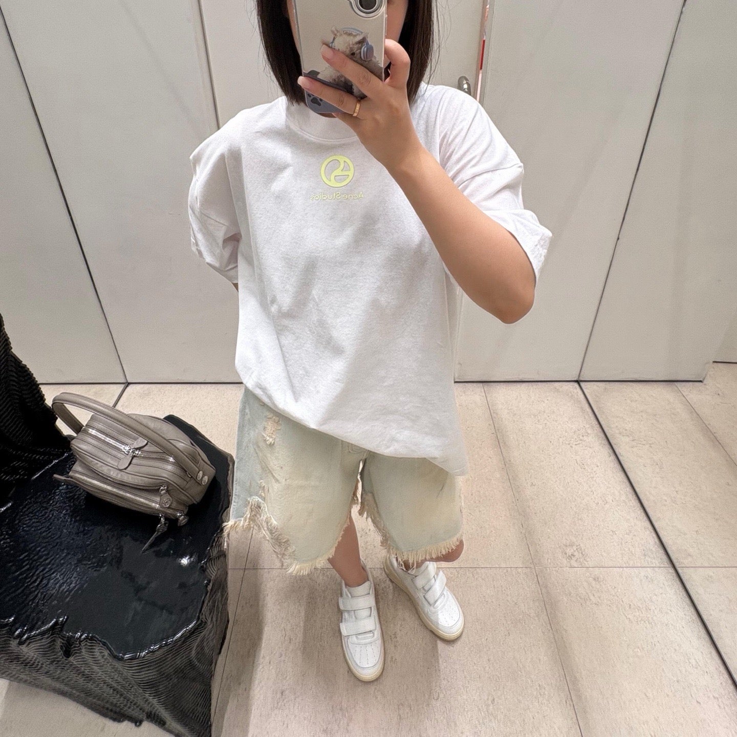 Grey and White T-shirt