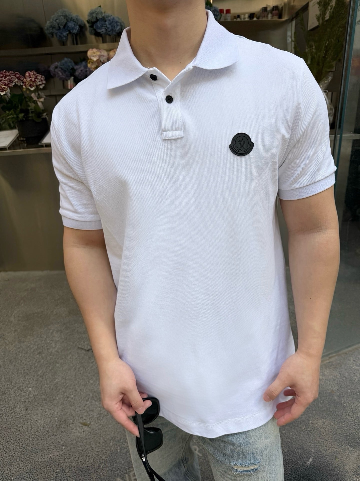 Black and White Polo - FashionHype.xyz