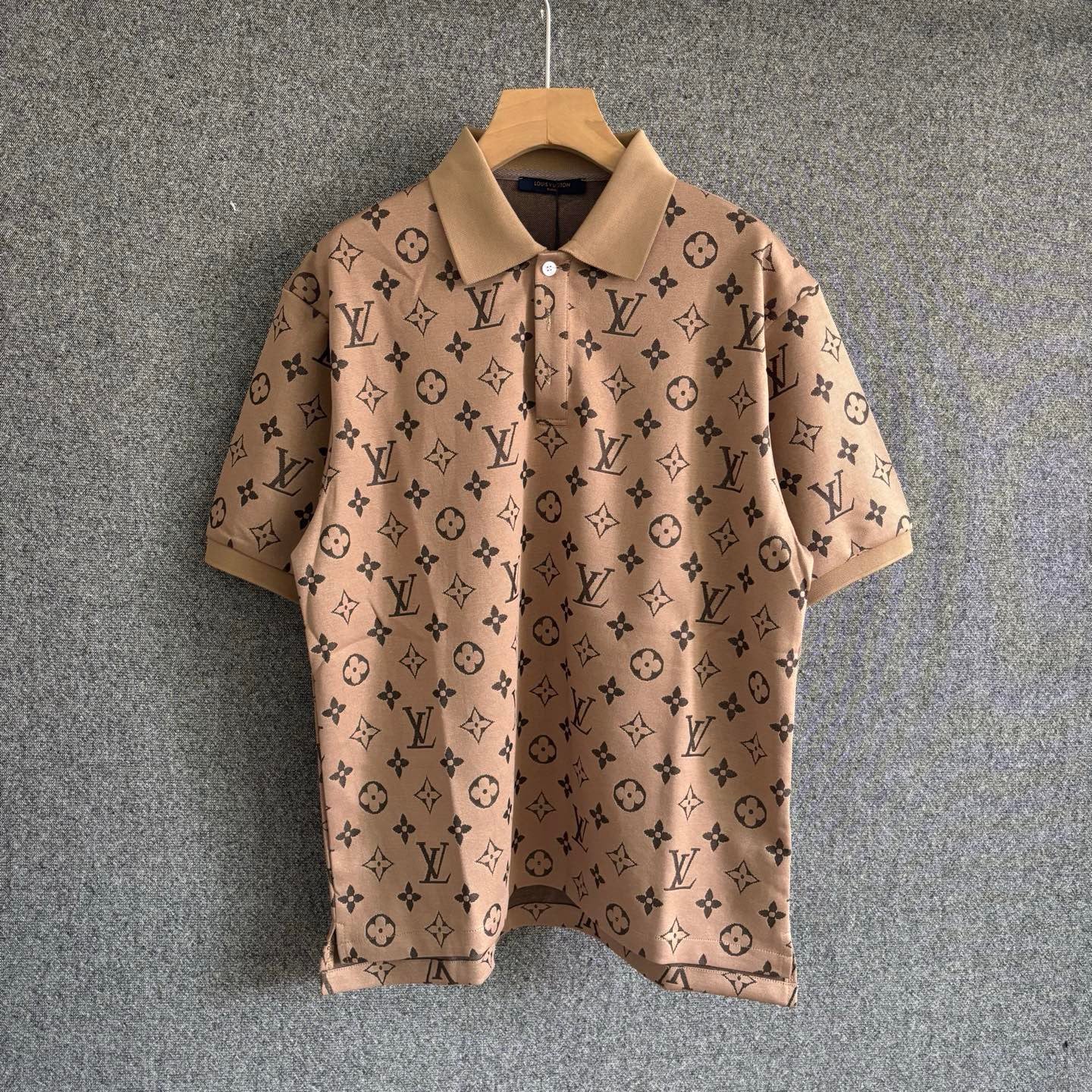 Brown and White Polo