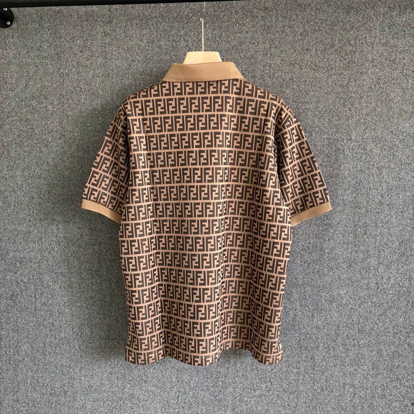 Brown and White Polo