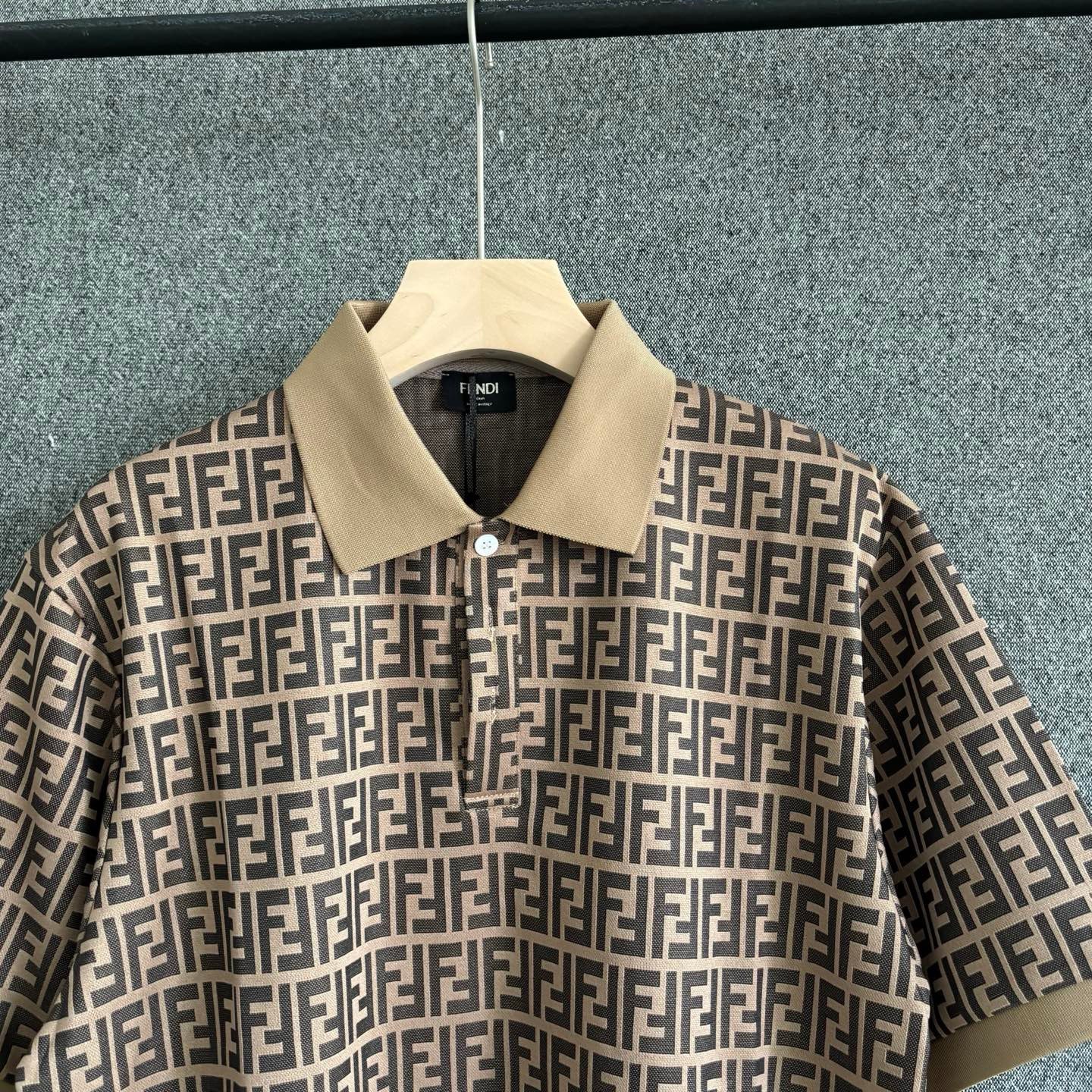 Brown and White Polo