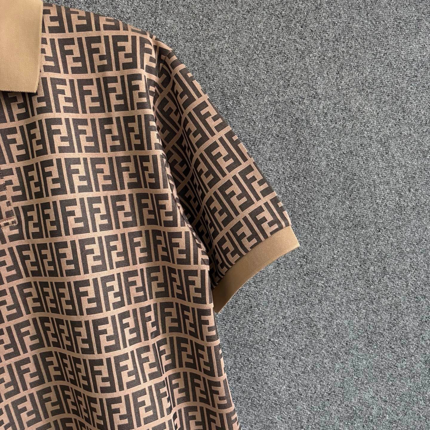 Brown and White Polo