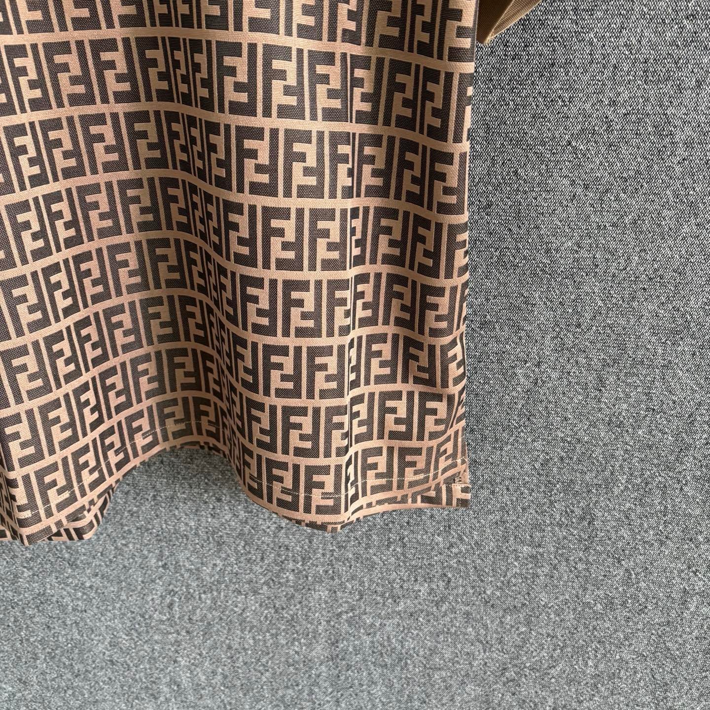 Brown and White Polo