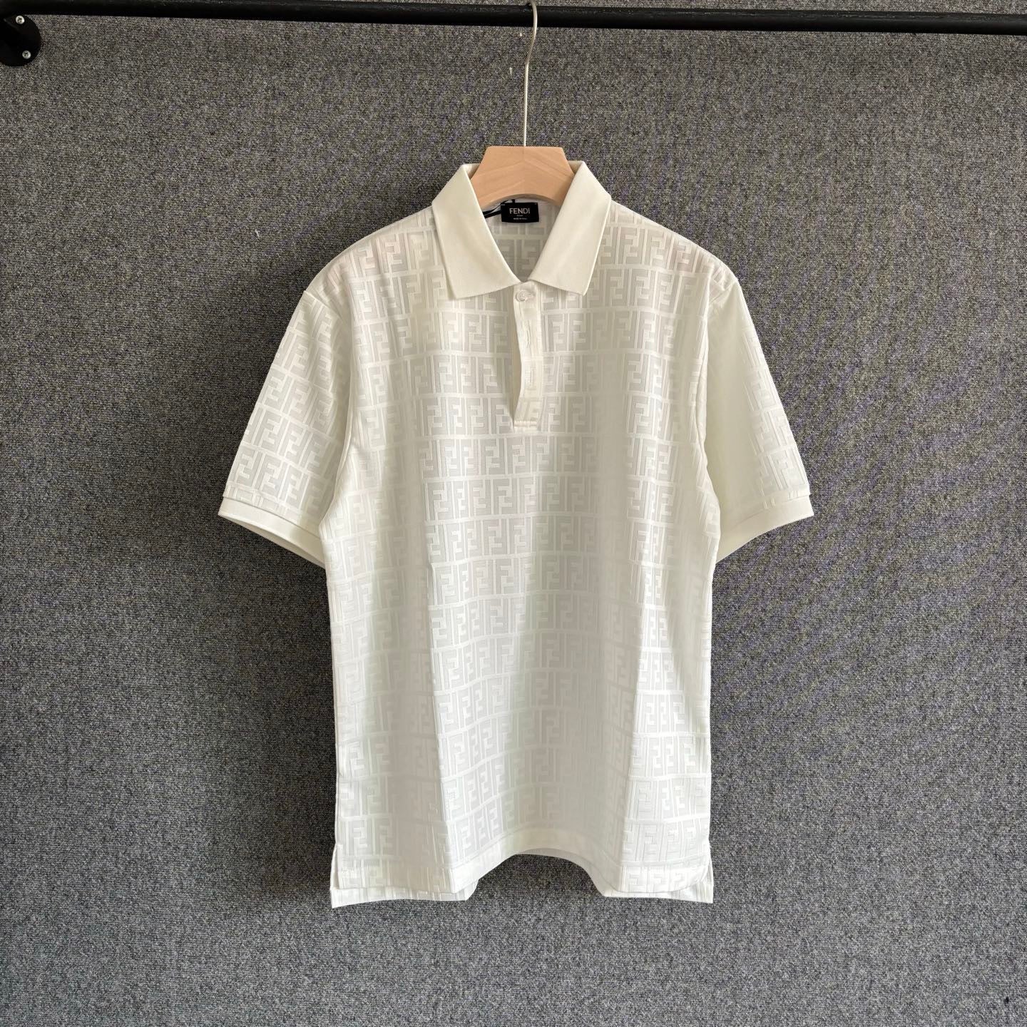 Brown and White Polo