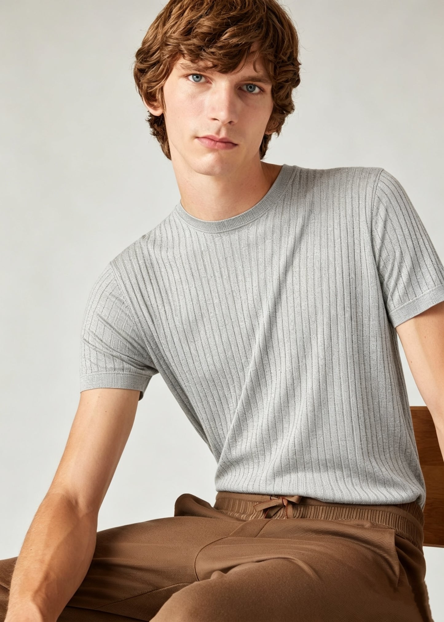 Grey and Cream white T-shirt