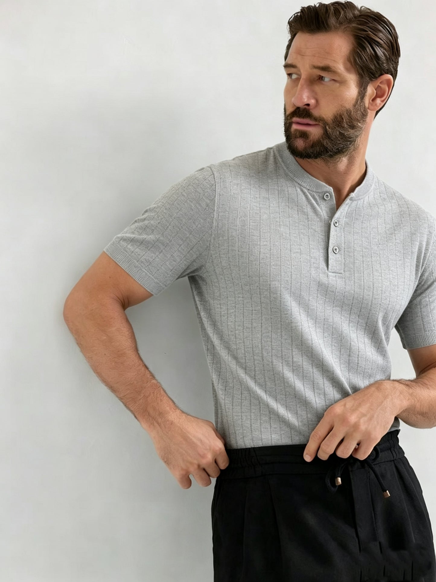 Grey and Cream white Polo
