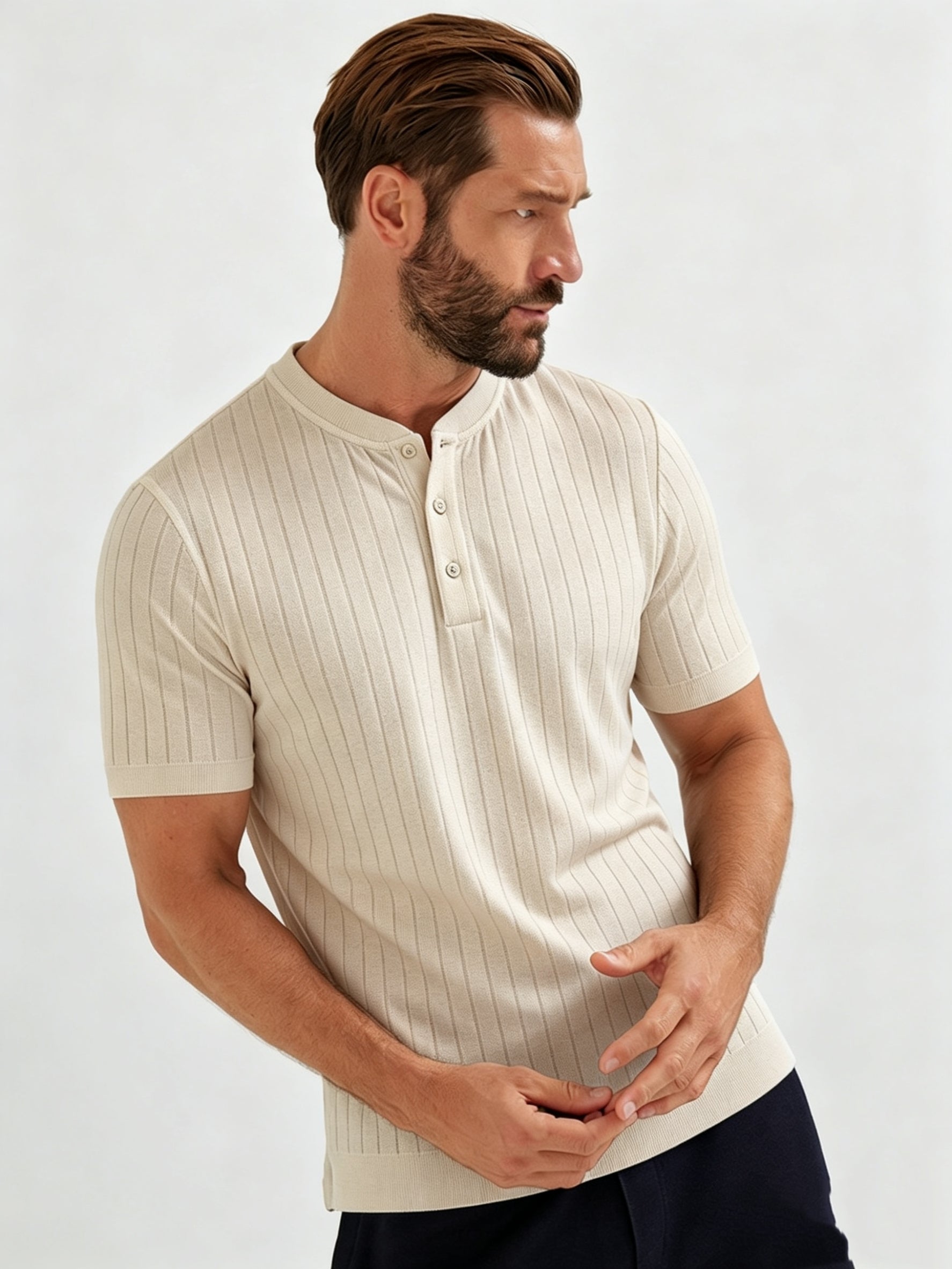Grey and Cream white Polo