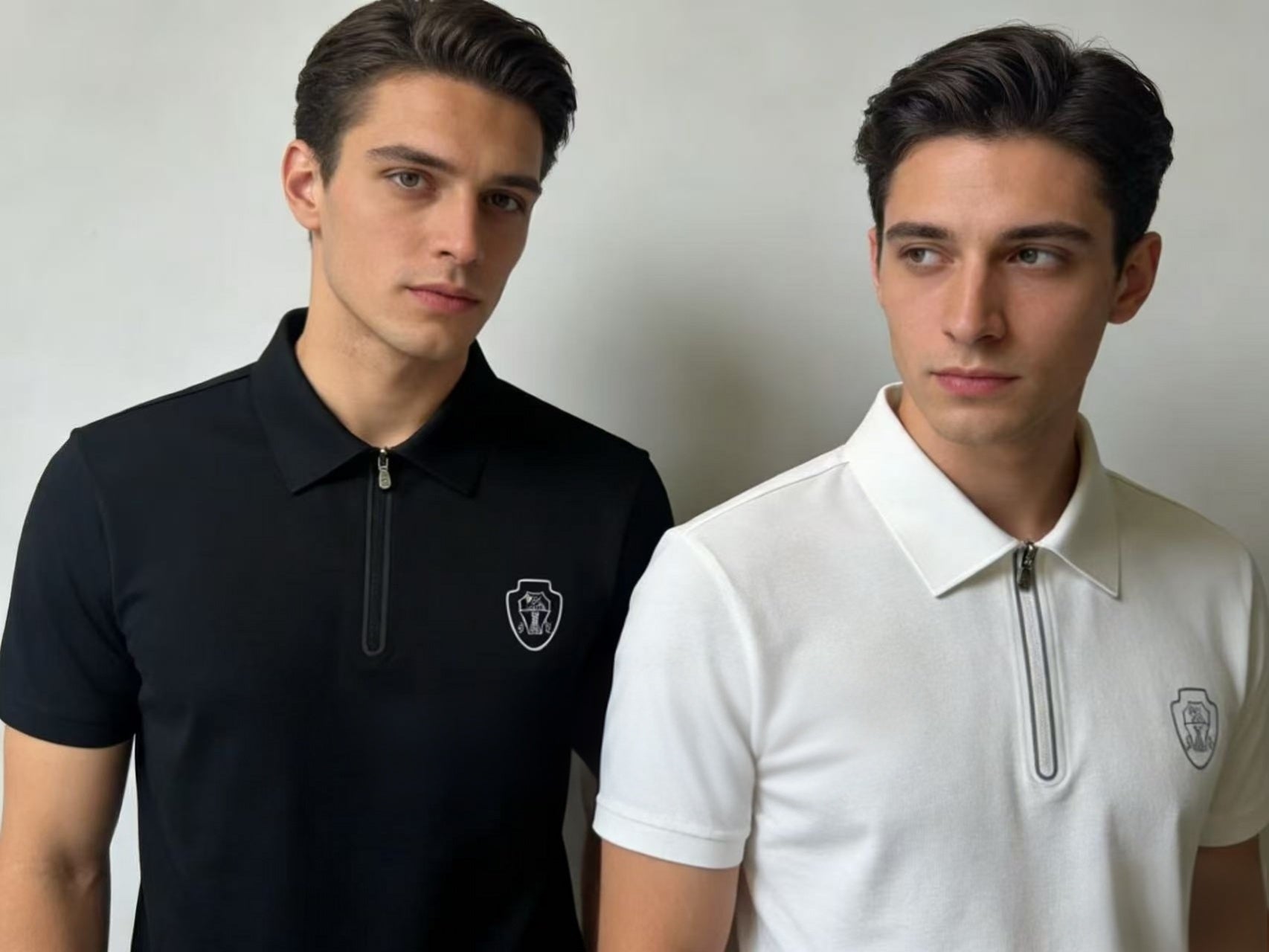 Black and White Polo - FashionHype.xyz