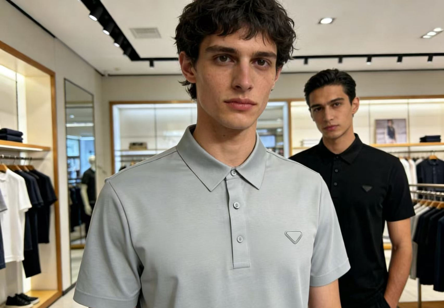 Grey and Black Polo