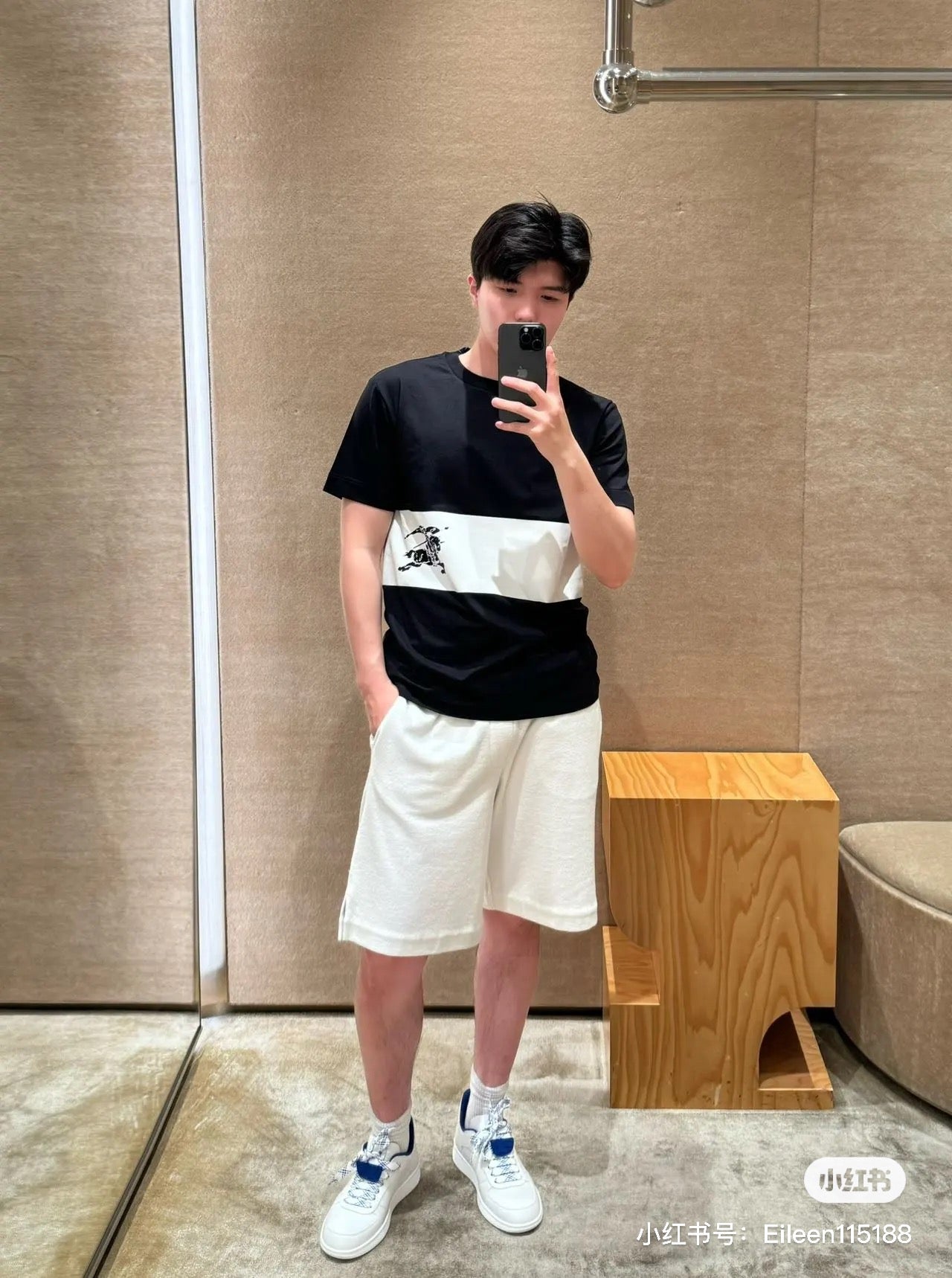 White and Black T-shirt