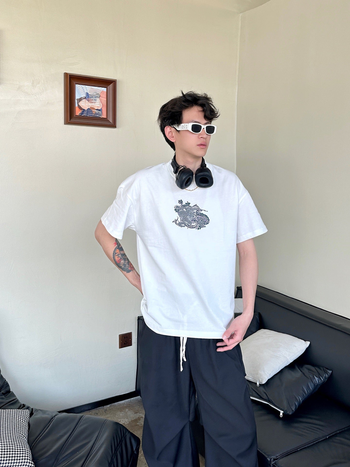 White and Brown T-shirt