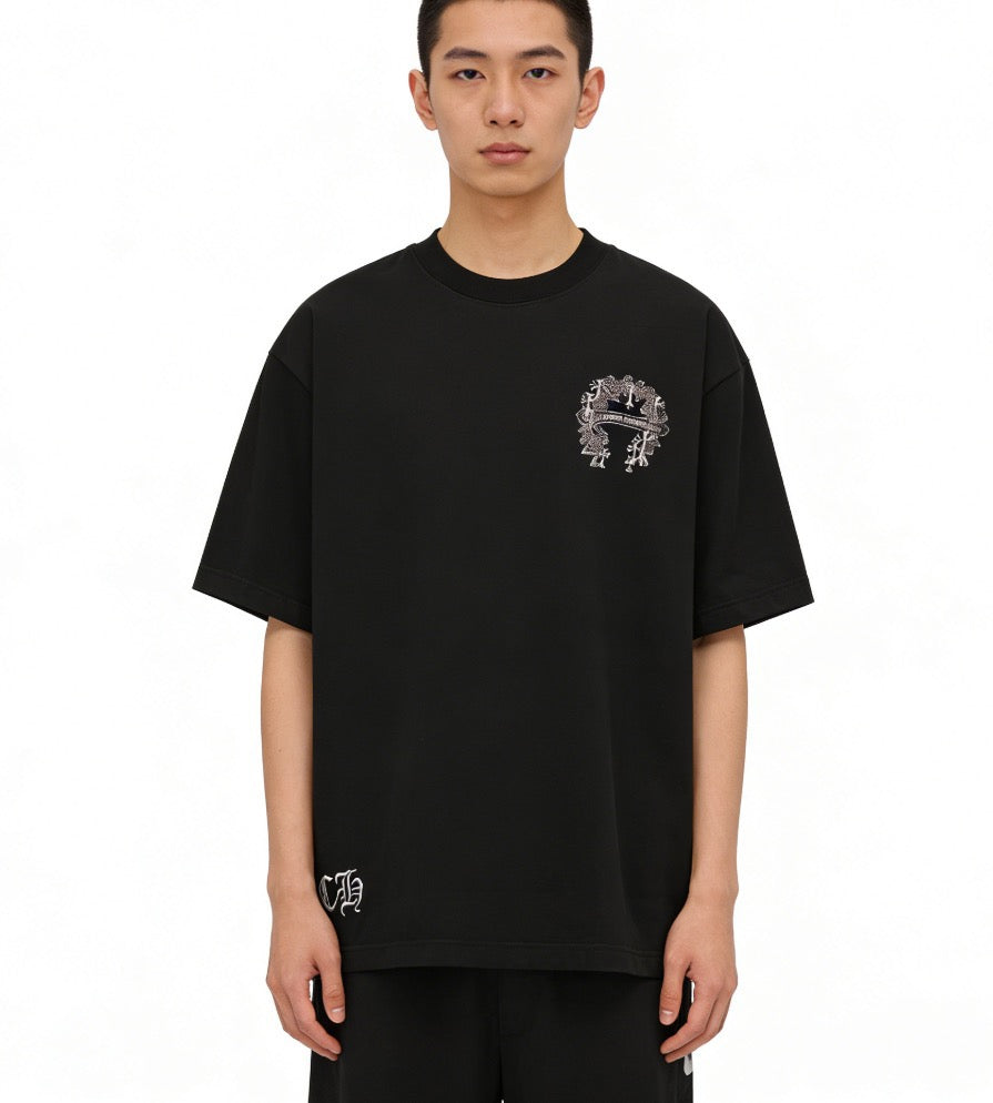 White and Black T-shirt