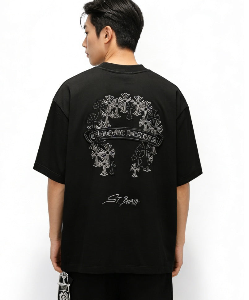 White and Black T-shirt