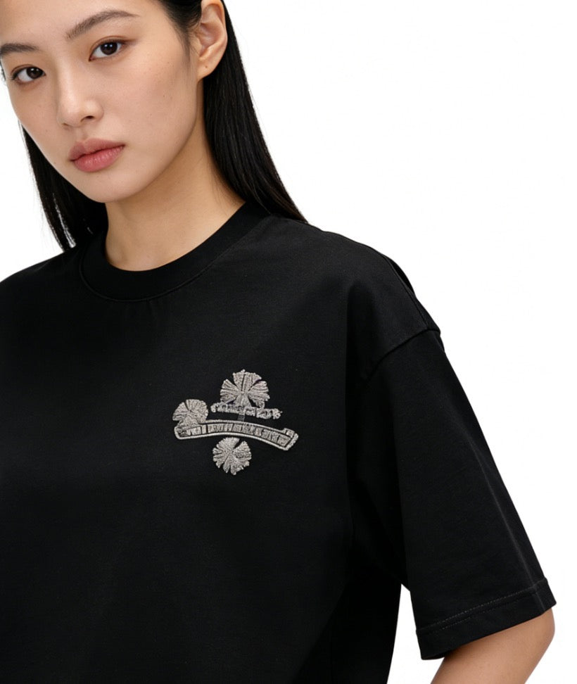 White and Black T-shirt