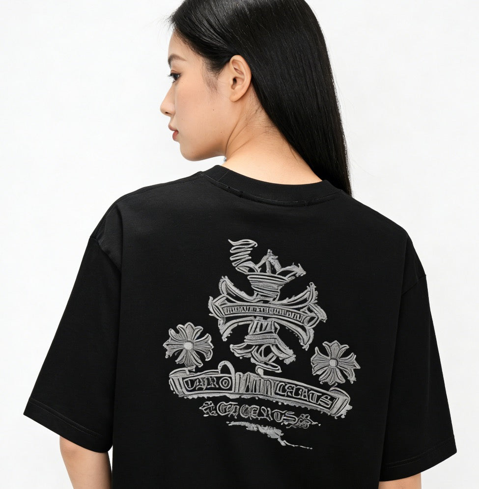 White and Black T-shirt