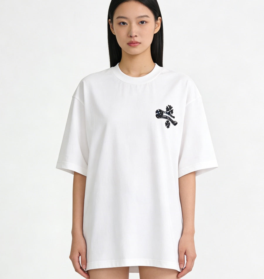 White and Black T-shirt