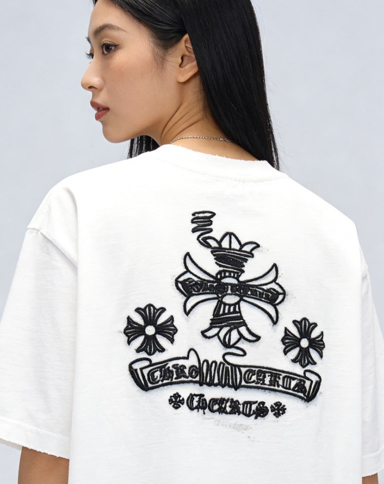 White and Black T-shirt