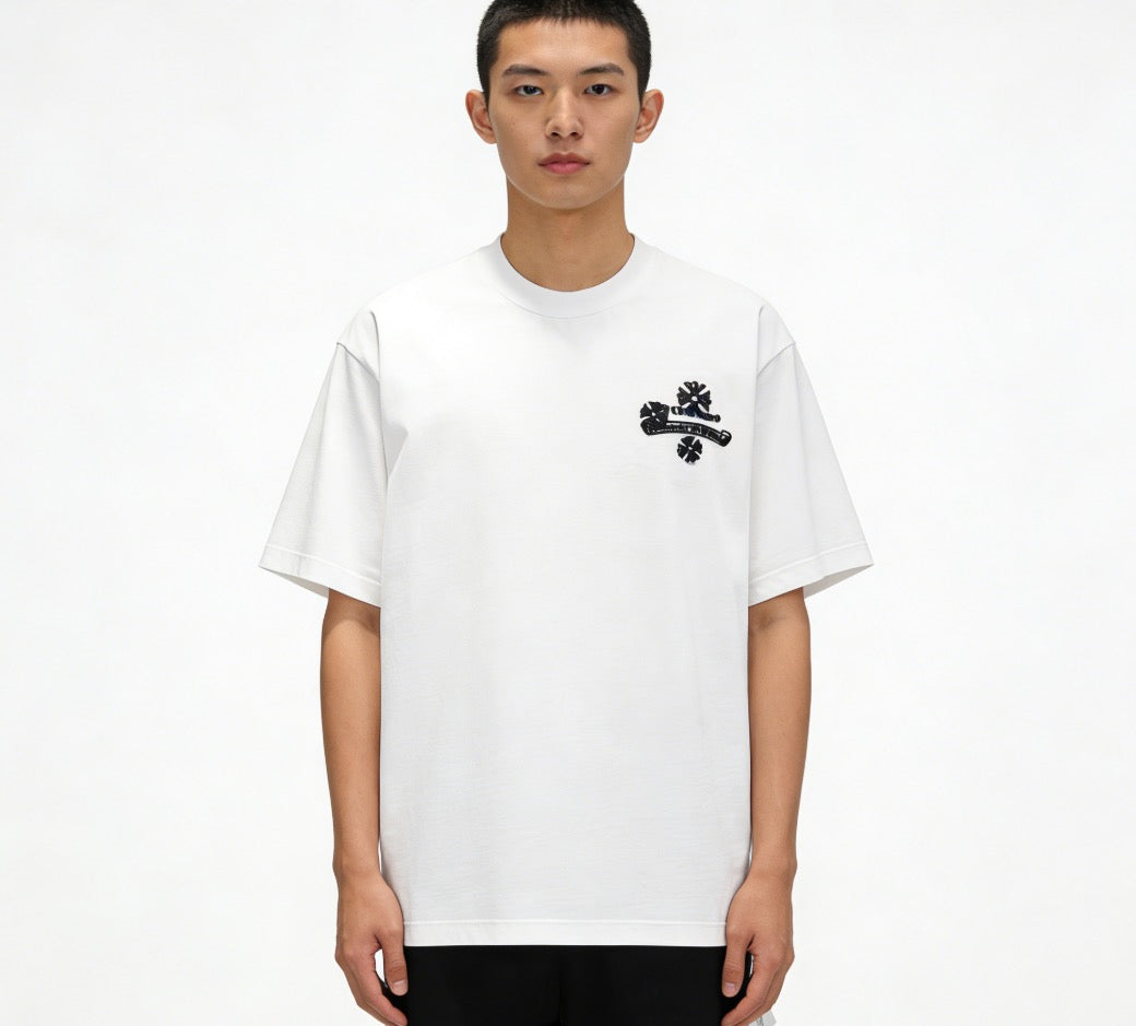 White and Black T-shirt