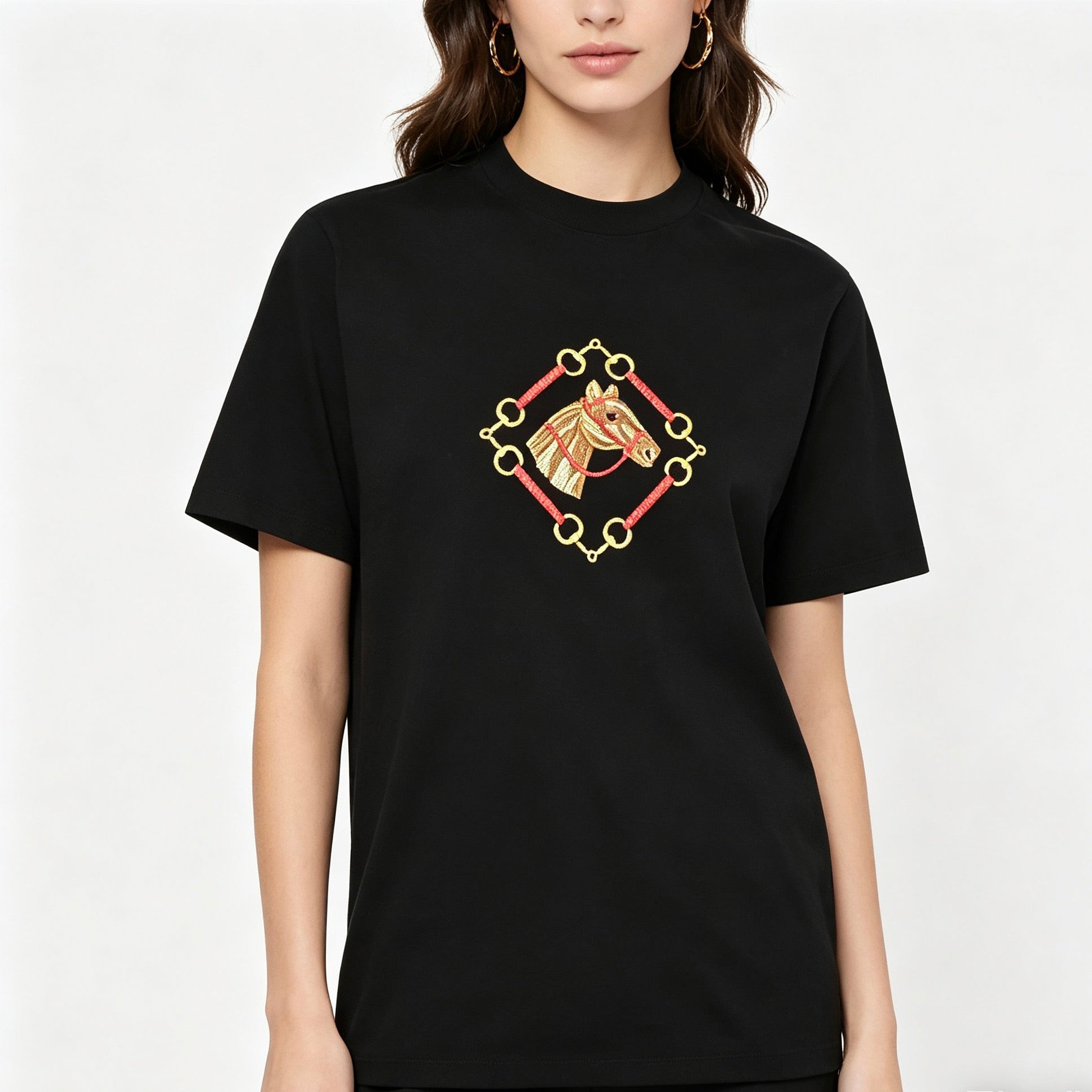 White and Black T-shirt
