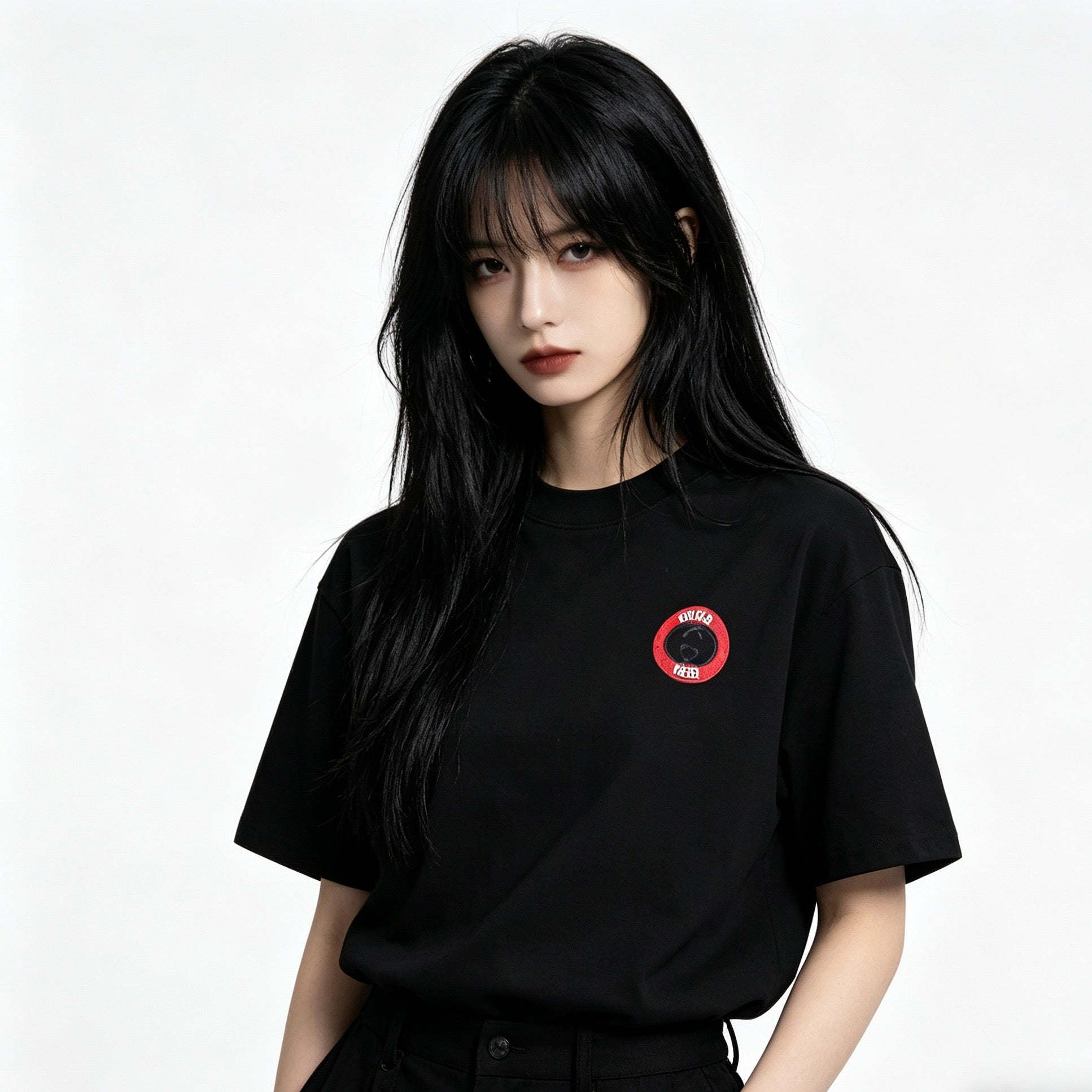 White and Black T-shirt