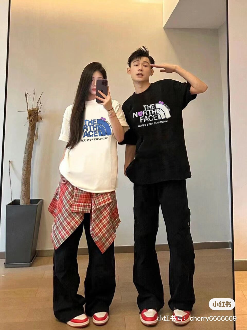 White and Black T-shirt