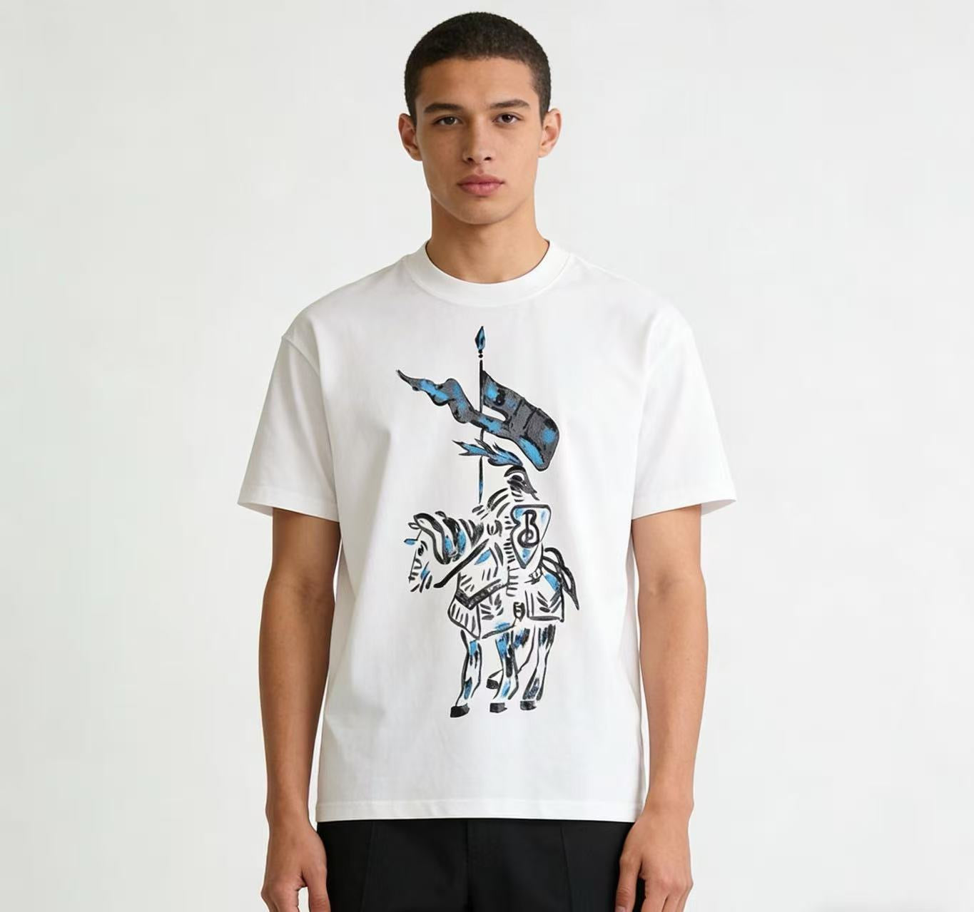 White and Black T-shirt