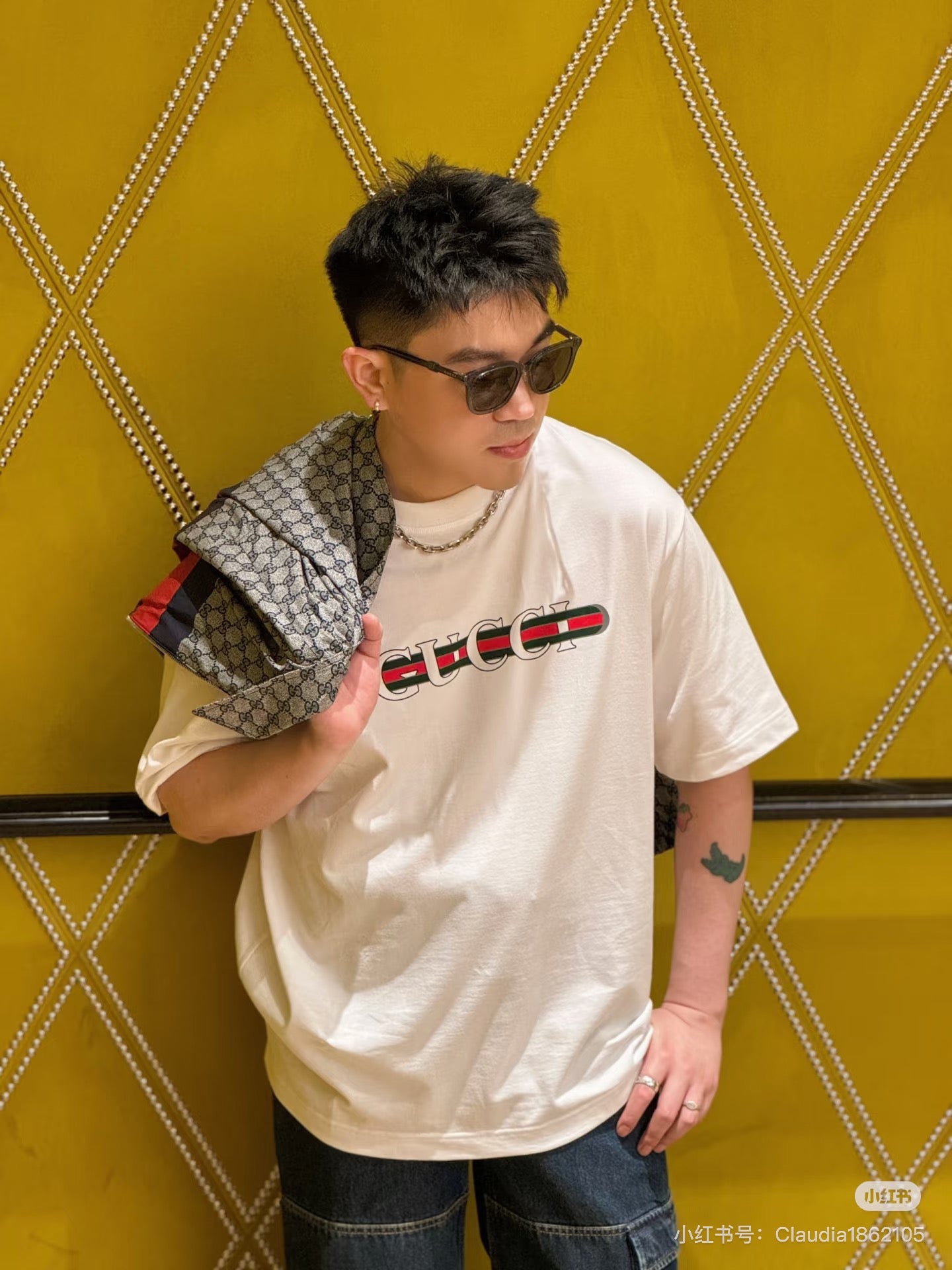 White and Black T-shirt