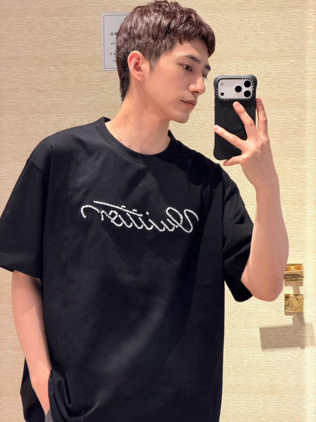 White and Black T-shirt