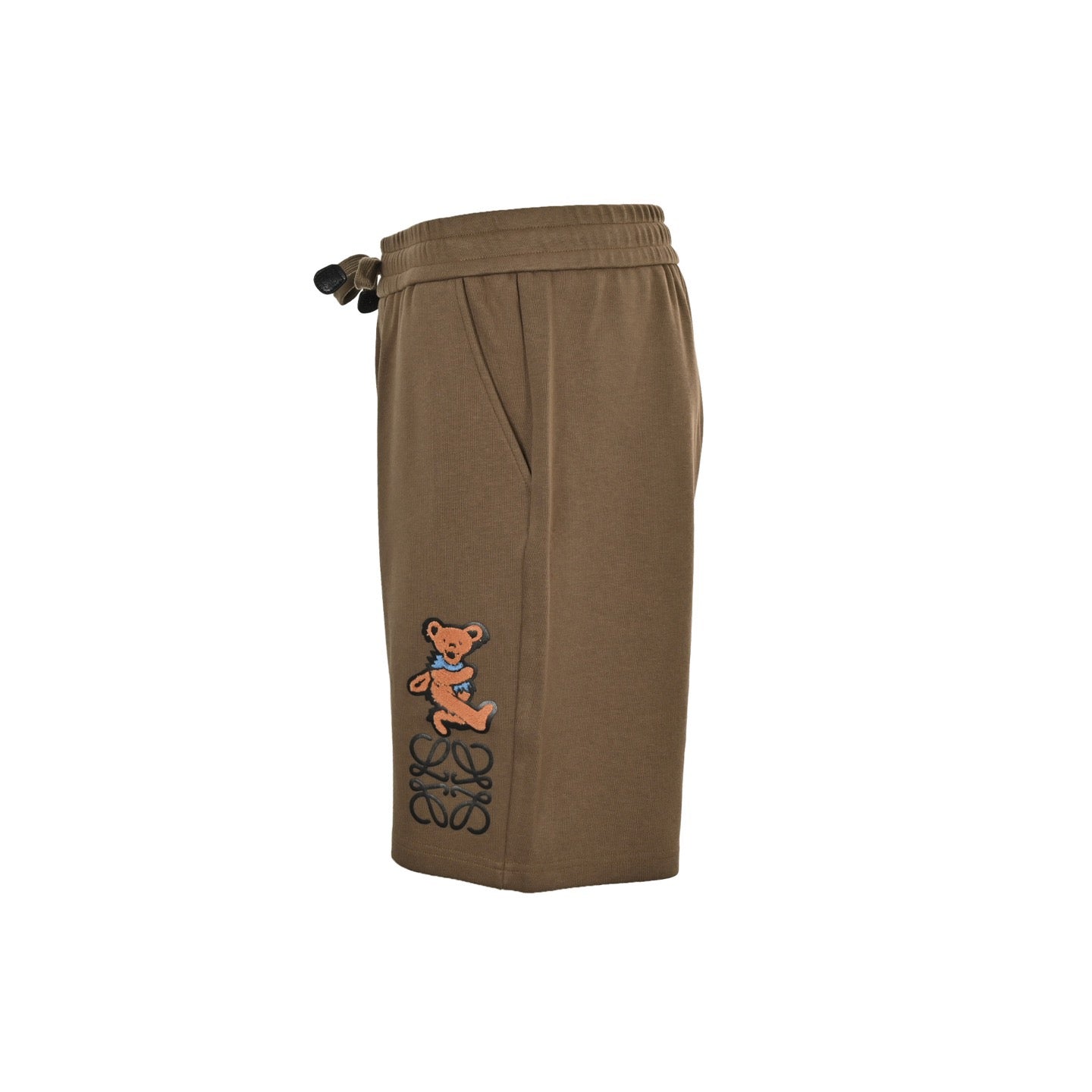 Brown and Off-white Short