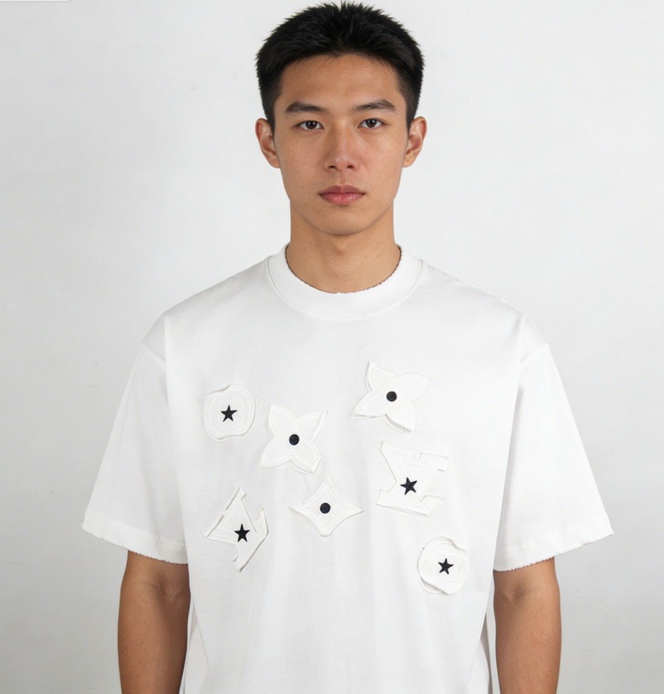 White and Black T-shirt