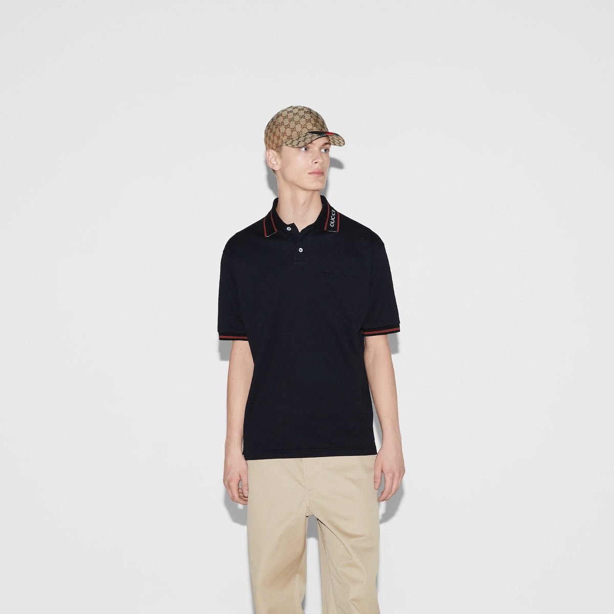 Black and White Polo - FashionHype.xyz