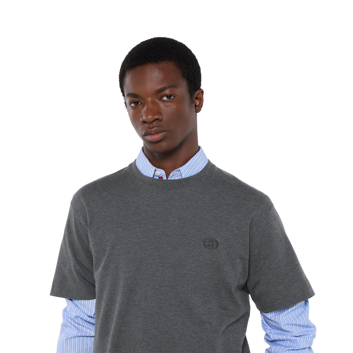 Black White and Blue T-shirt - FashionHype.xyz