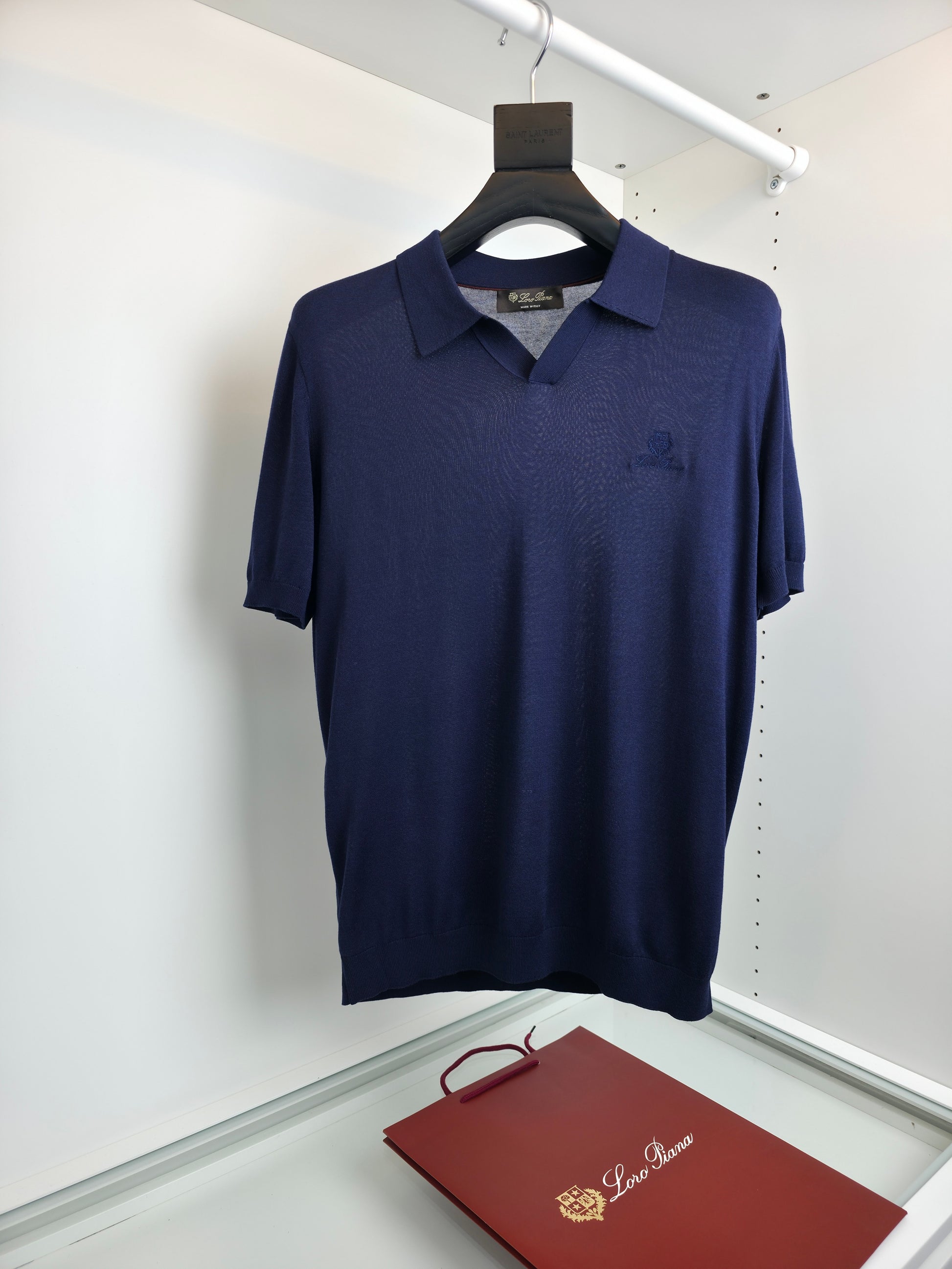 Beige and Blue Shirt - FashionHype.xyz