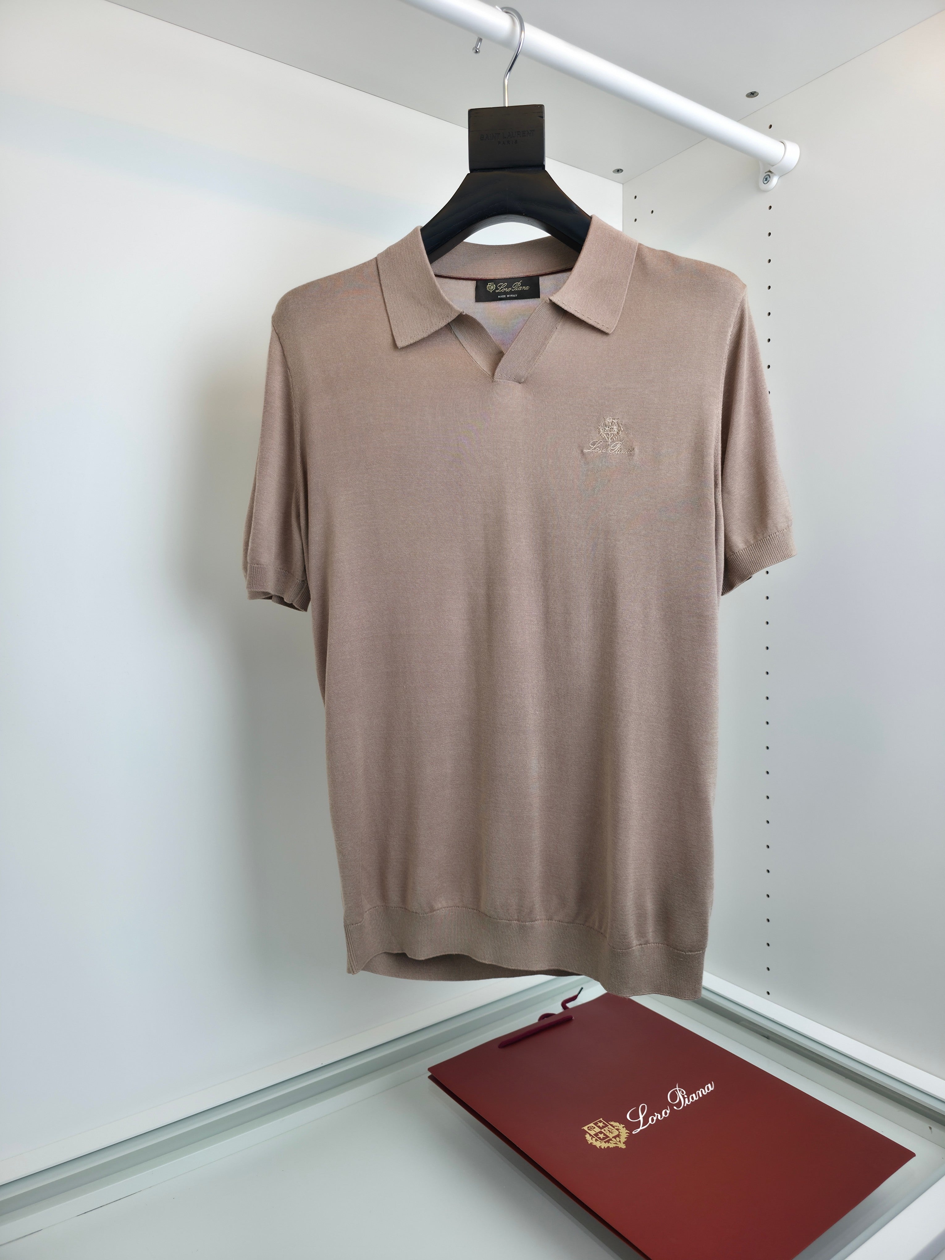 Beige and Blue Shirt - FashionHype.xyz