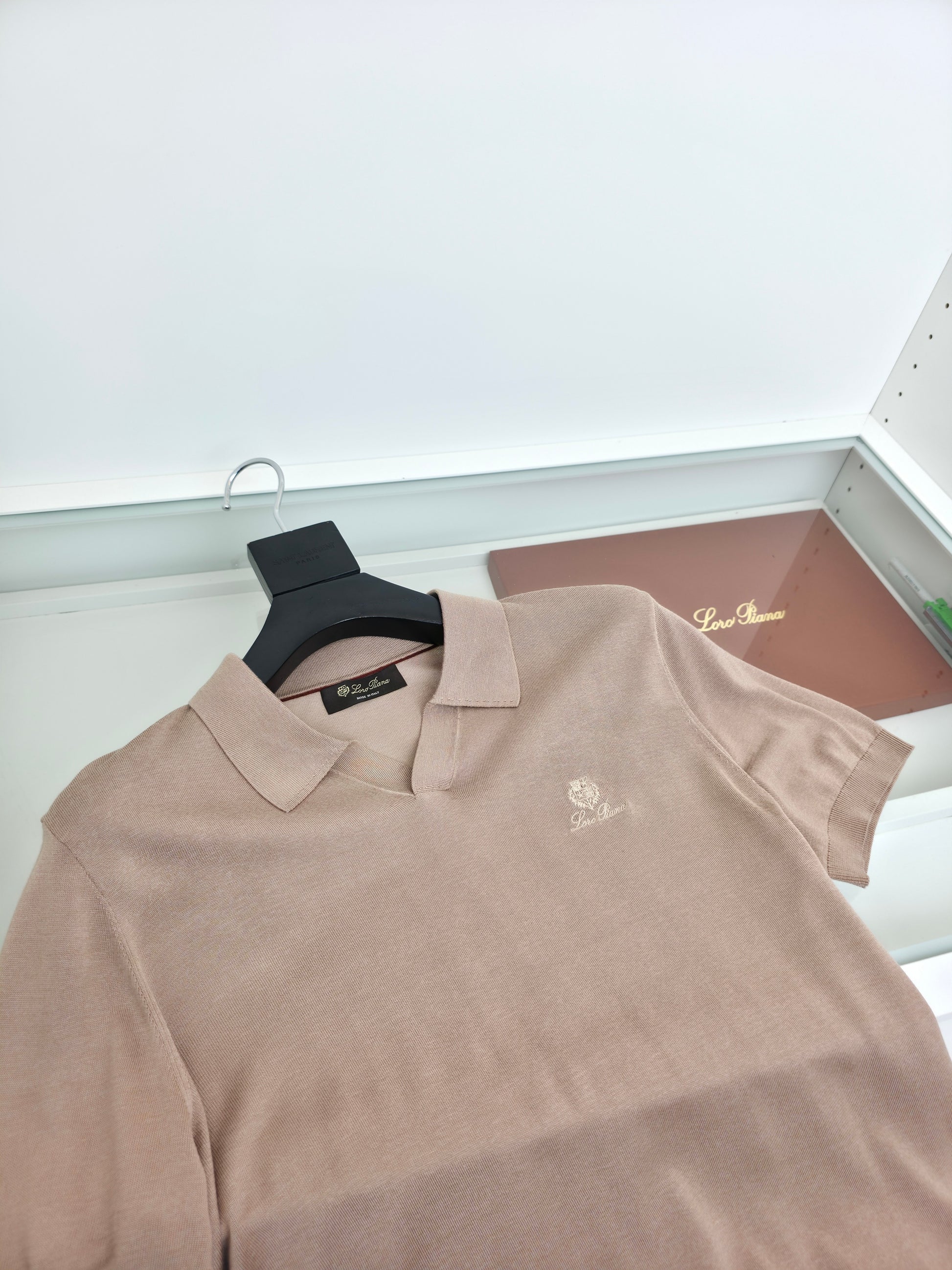 Beige and Blue Shirt - FashionHype.xyz