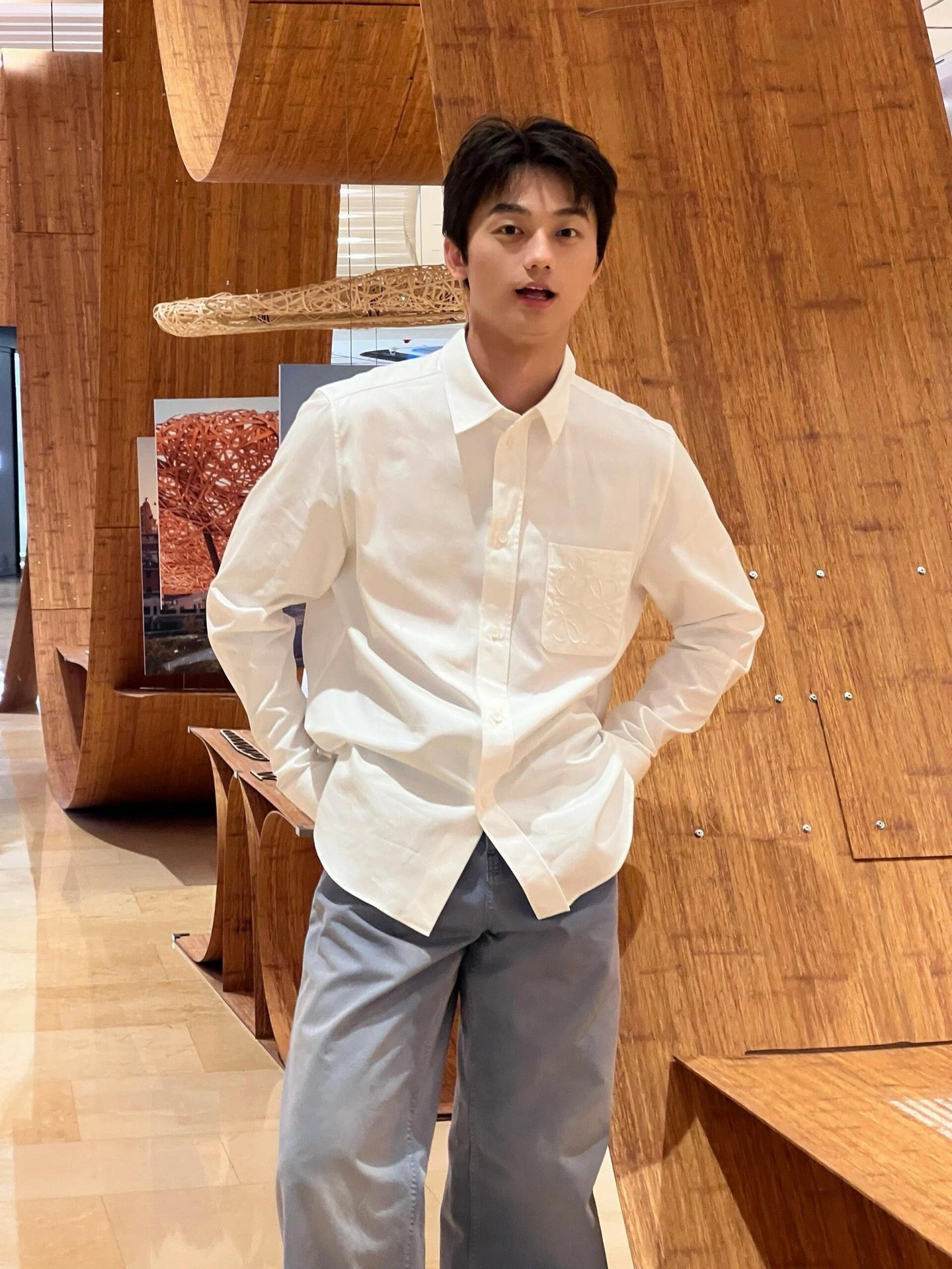 White and Blue Shirt